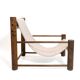 Solid wood armchair with adjustable backrest.