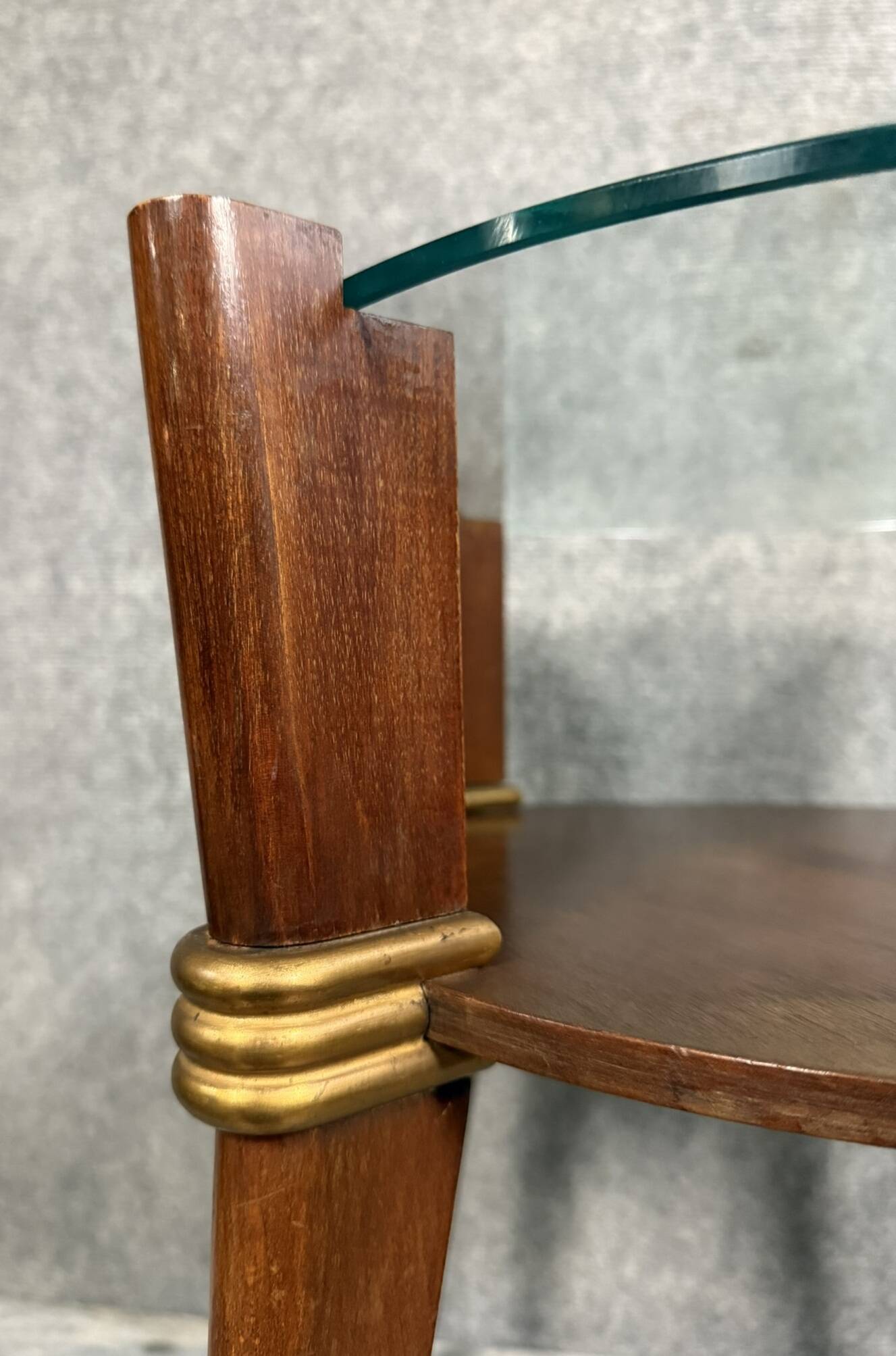 Vintage Italian coffee table with compass legs circa 1970