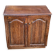 Vintage dark wood buffet with 2 doors, 80cm