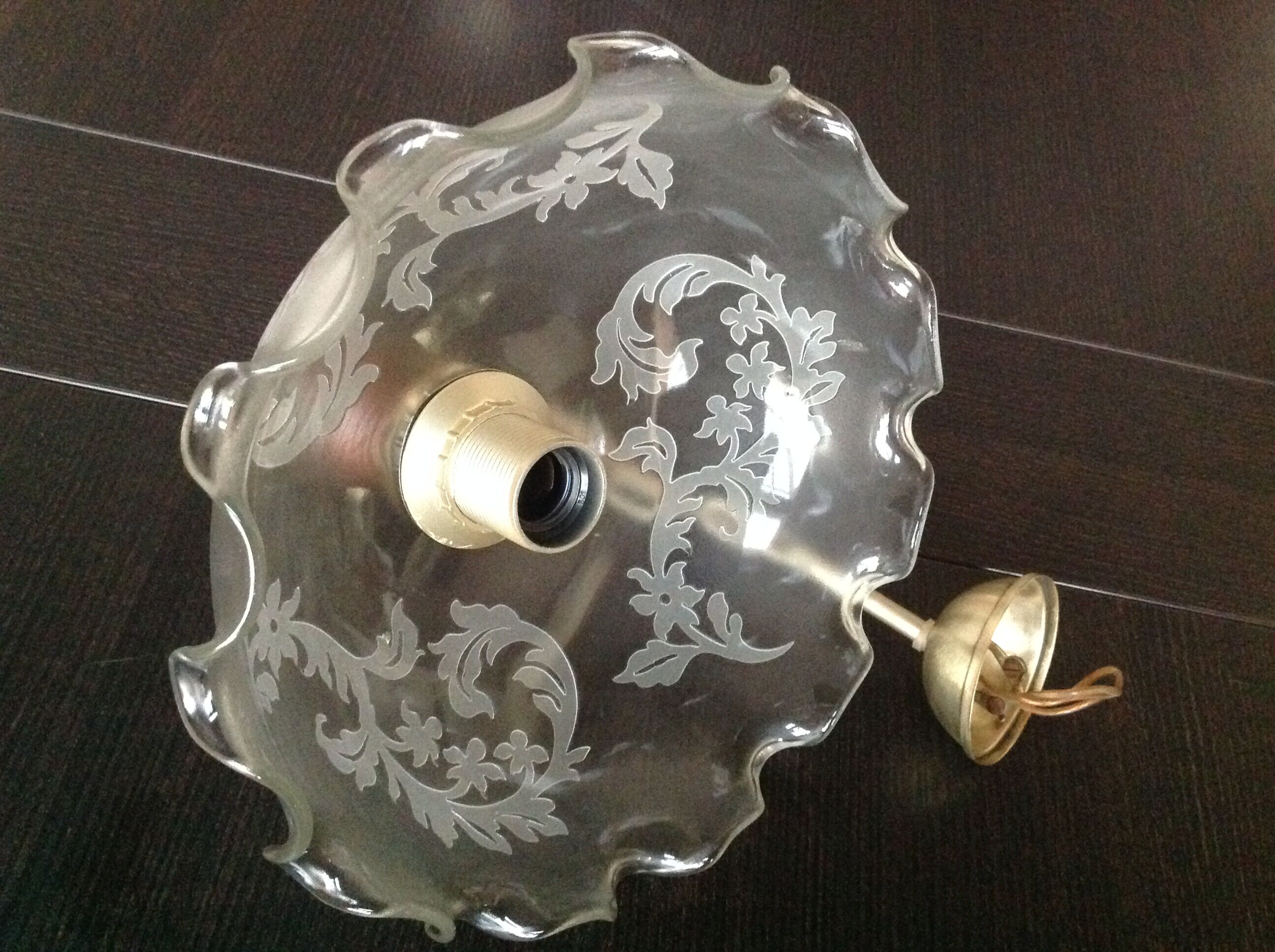 Art deco art style depoli glass hanging