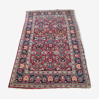 Ancient Iranian wool carpet 213x130cm