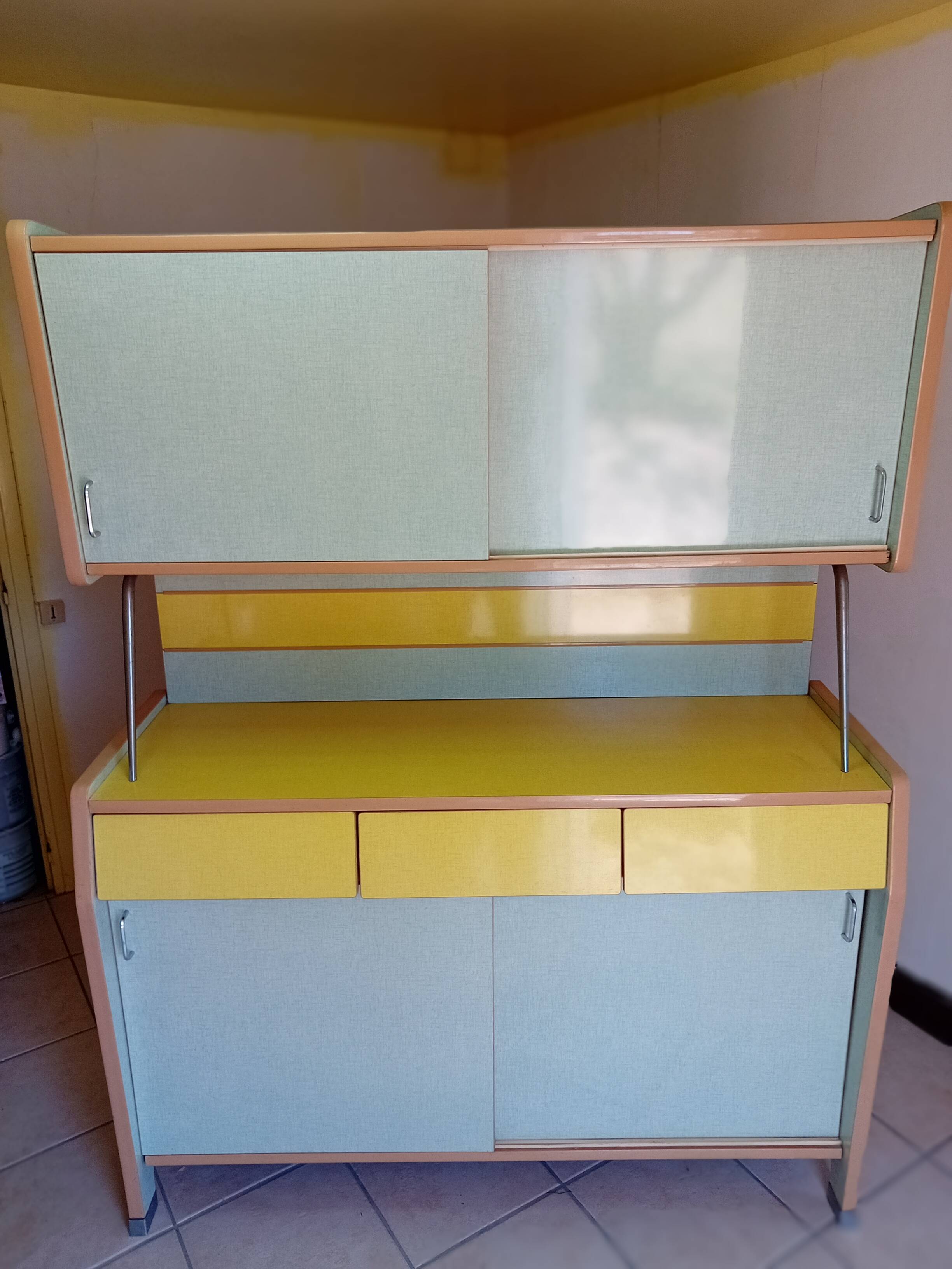 Buffet, two-tone sideboard, 1960s-70s