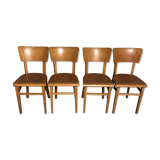4 bistro chairs signed Thonet