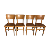 Suite de 4 chaises bistrot signées Thonet