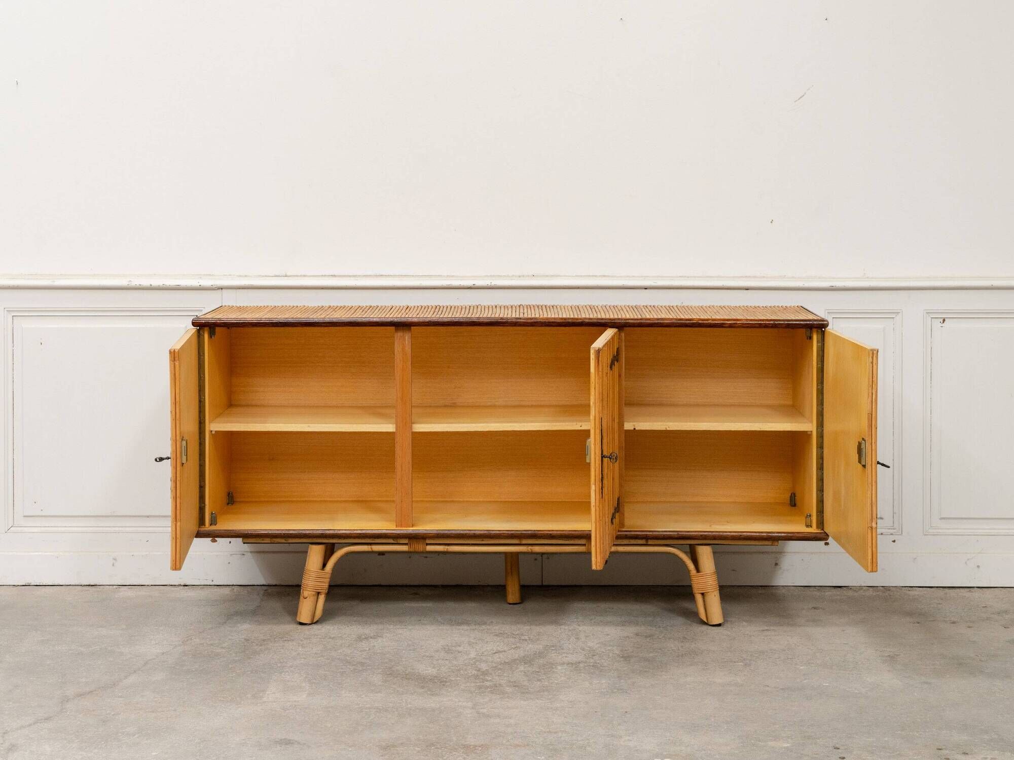 Audoux Minet rattan enfilade