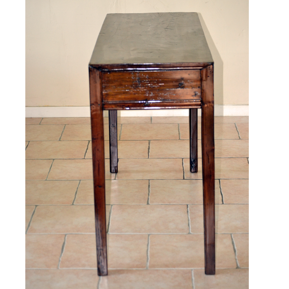 Console table wood stained and varnished old 20th century