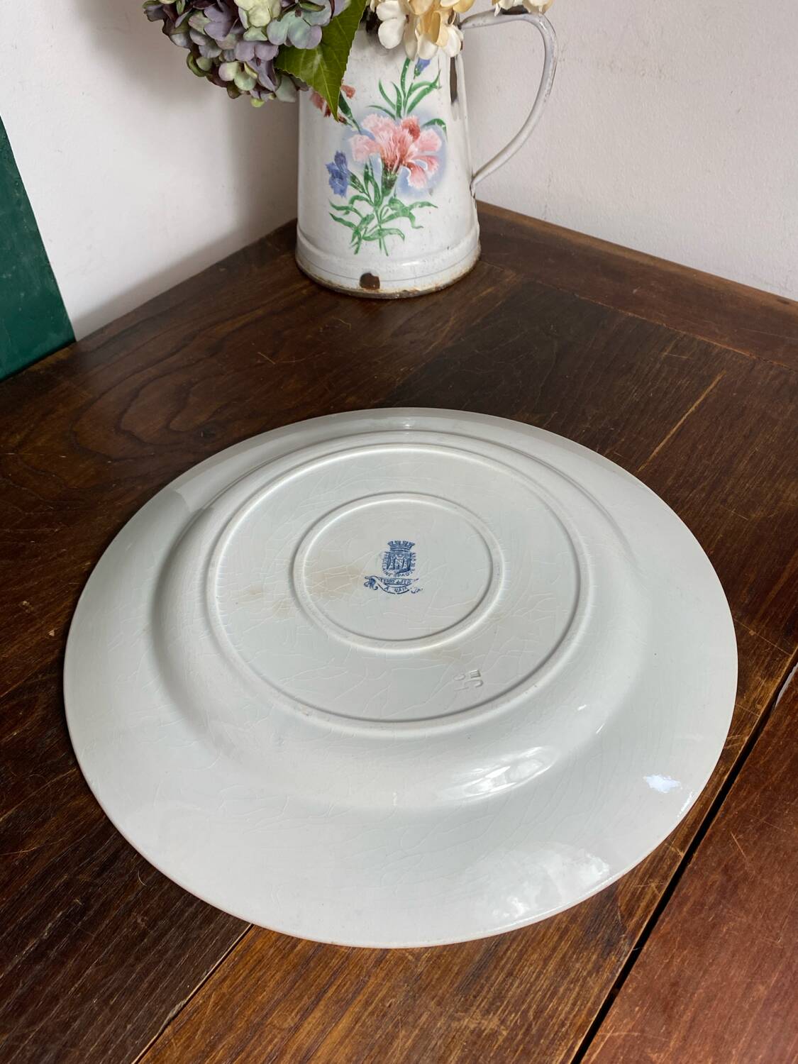 Serving dish, iron earth, Gien