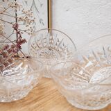 Set 6 cups chiseled glass