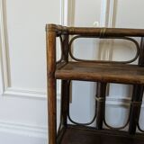 Pair of rattan shelves