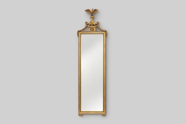 Miroir de style Empire en bois doré du XXe siècle