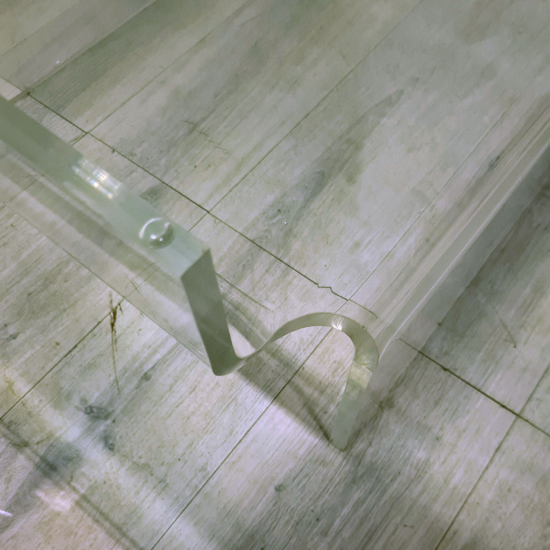 Space age lucite and glass coffee table, 1970s