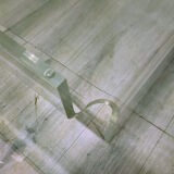 Space age lucite and glass coffee table, 1970s