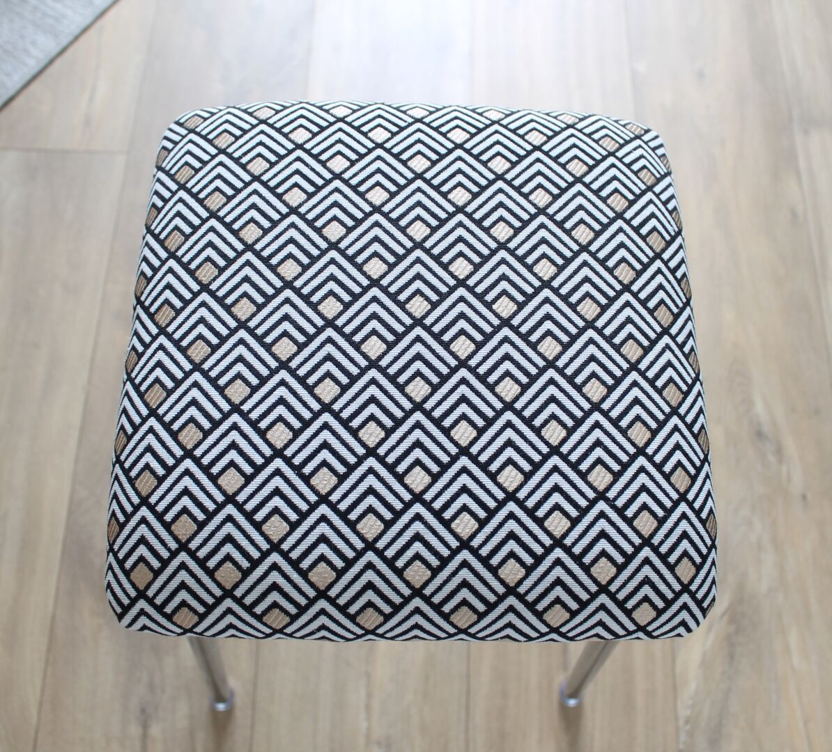Vintage chrome foot stool