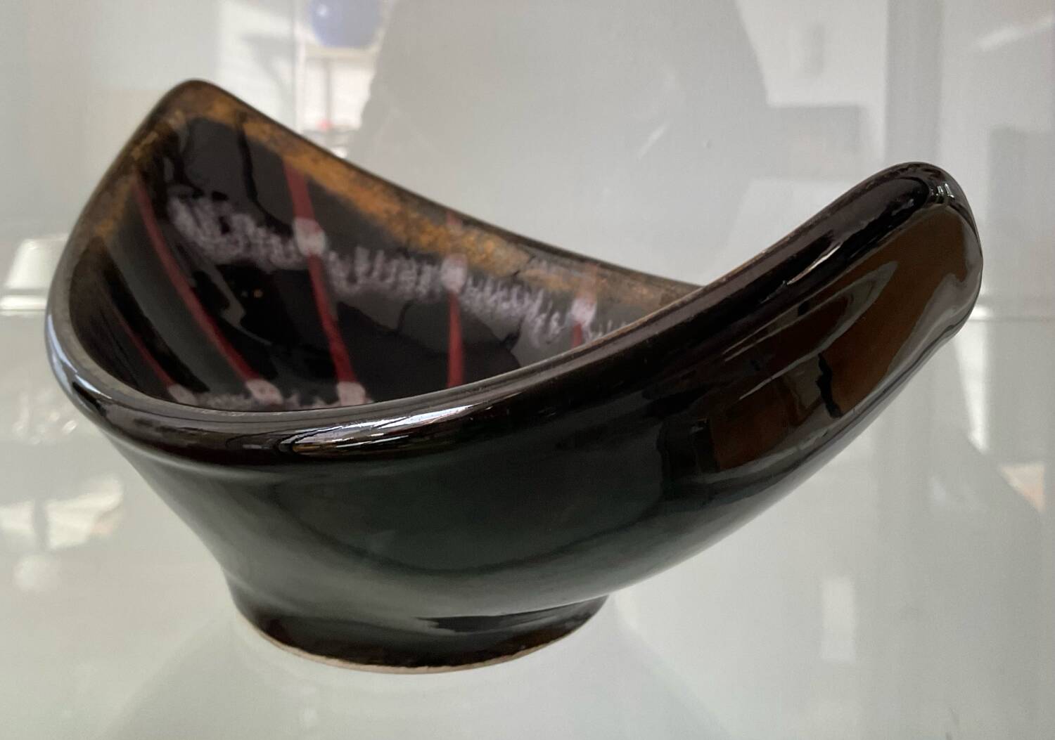 Vintage enamelled ceramic catchall