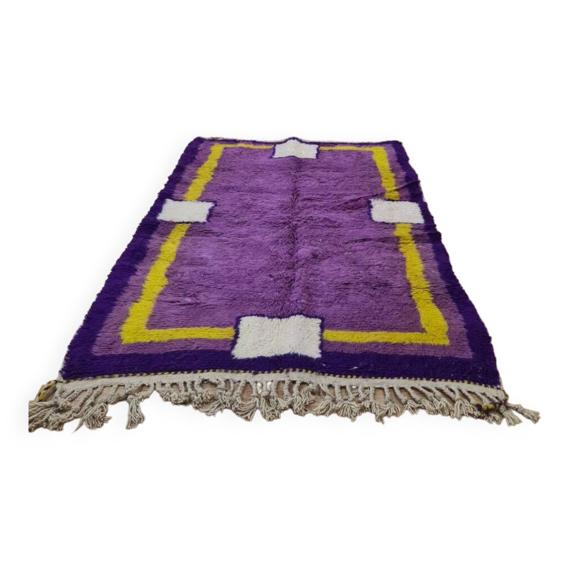 Handmade wool Berber rug 250x150 cm