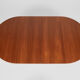 Midcentury Danish round extendable dining table in teak 1960s - with flat border