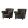 Fritz Hansen, pair of modern Danish lounge chairs, lambswool, Model No 1490, 1940s