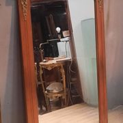 Mirroir biseauté, cadre en bois