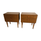 Pair of vintage bedside tables scandinavian style