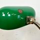 Vintage Green Enamel Bank Lamp, 1950s