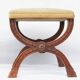 Curule Stool Empire  with Needlepoint