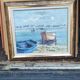 Breton seascape painting in the port of Guilvinec in 2002 by Antoine Stanisiere