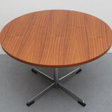 1960s coffee table in walnut and chrome