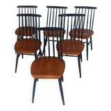 set of 6 Ilmari Tapiovaara Fanette chairs