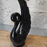 Swan lamp with vintage globe