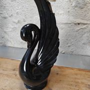 Swan lamp with vintage globe