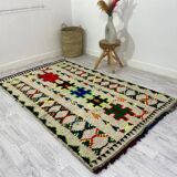 Handmade wool Berber rug 233 X 136 CM