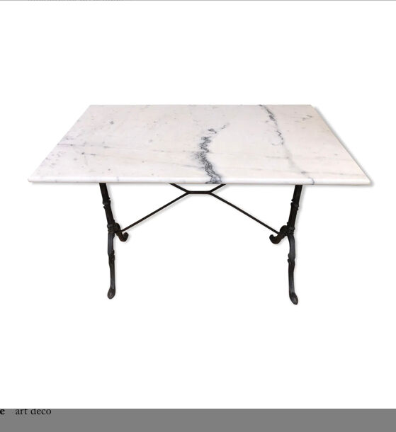 Table bistrot en marbre