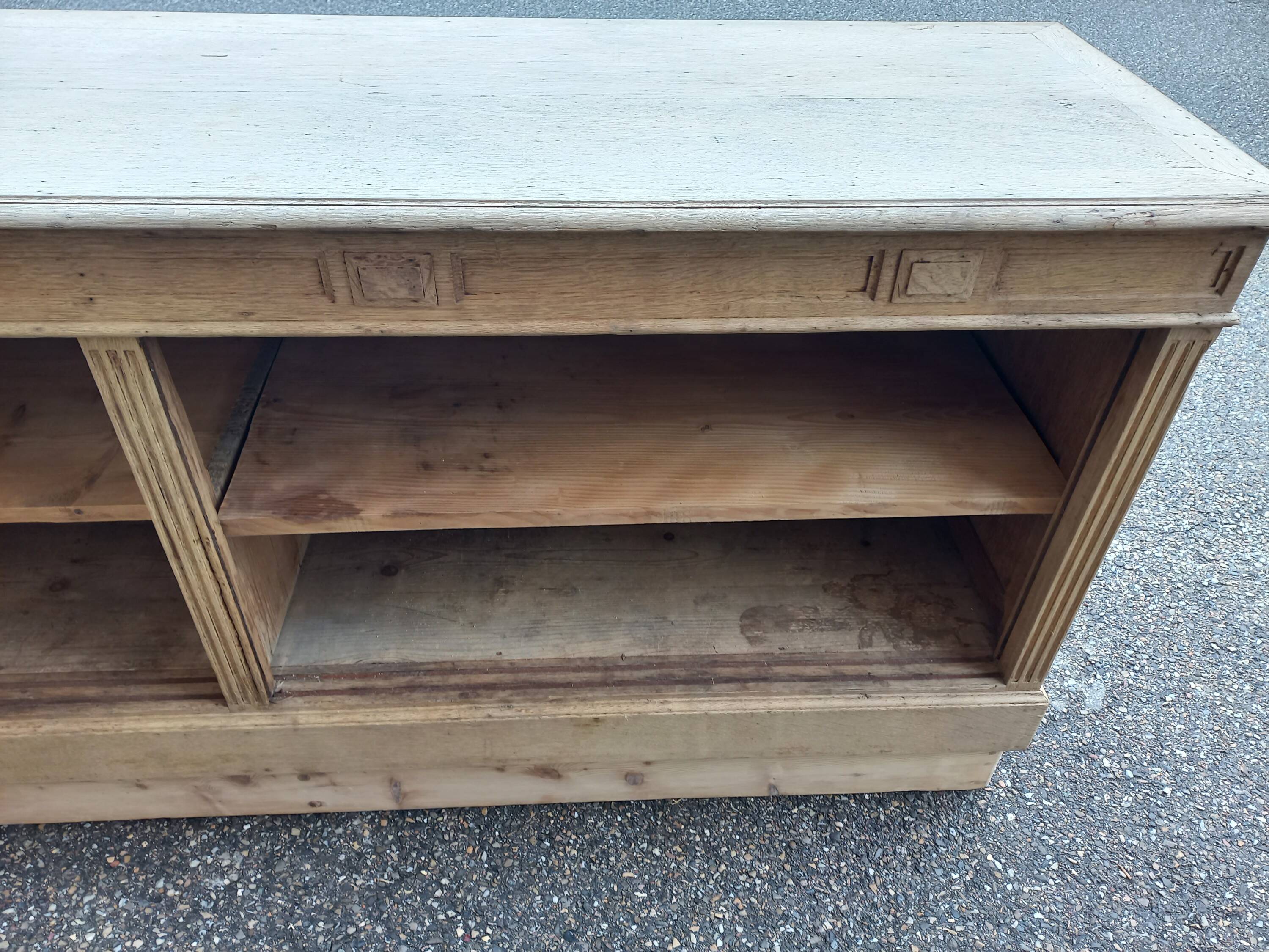 Antique oak shop counter