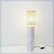 Lampe de table vintage en marbre avec nouvel abat-jour en raphia