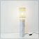 Lampe de table vintage en marbre avec nouvel abat-jour en raphia