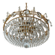 Crystal brass chandelier with 7 levels, attributed to Palwa, 1970s.