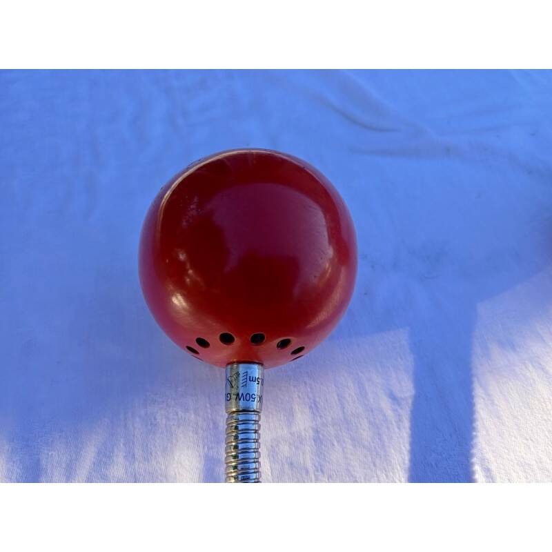 Vintage red metal pendant light