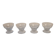 4 pressed glass cups – France – 1950s–1960s
