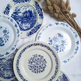 Vintage blue dinner plates