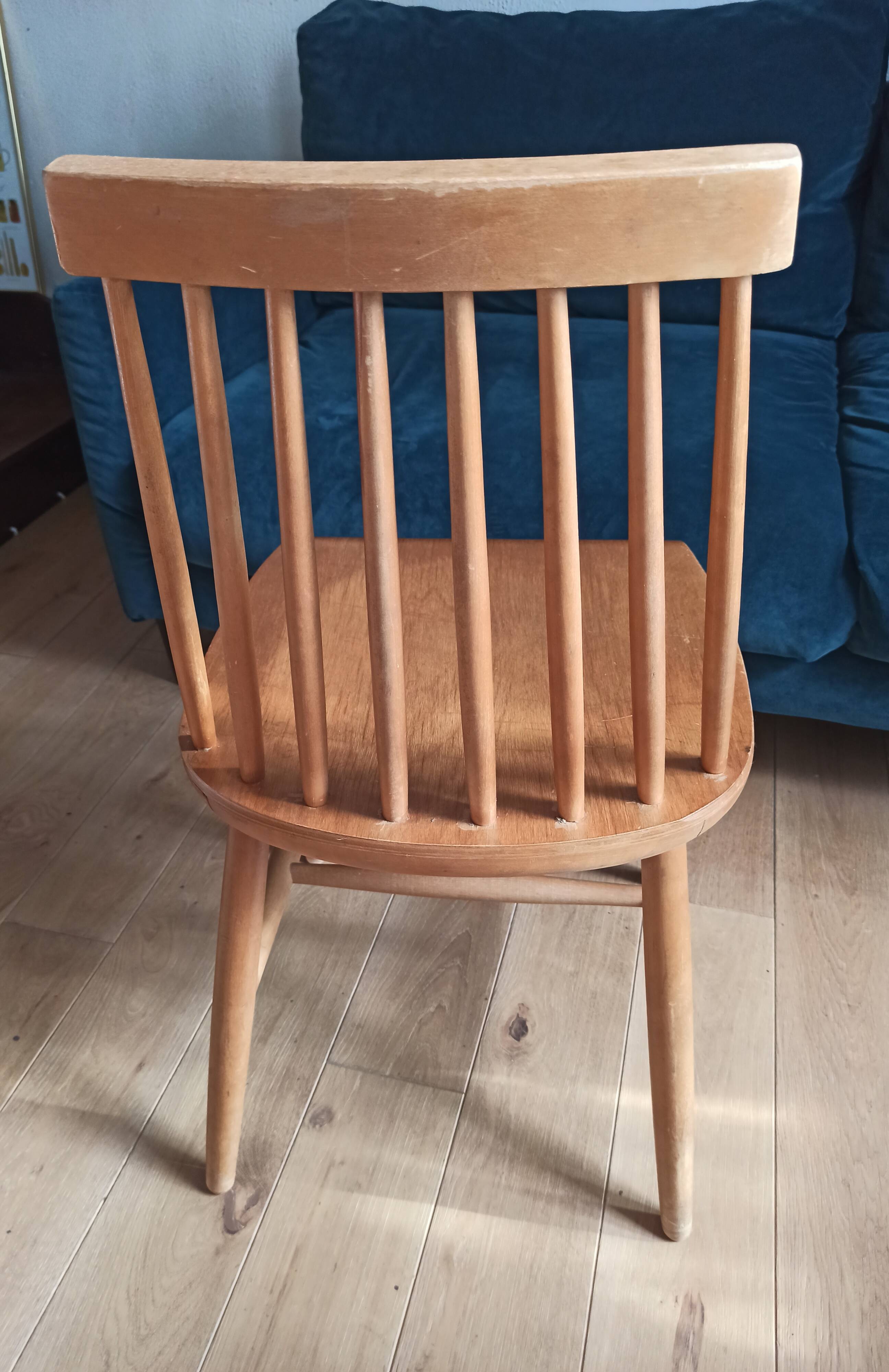Chaises en bois vintage Ikea 1960