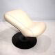 Stokke Varier Tok leather armchair with ottoman by Toshiyuki Kita, 1990