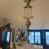 Lustre monte et baisse bronze ancien