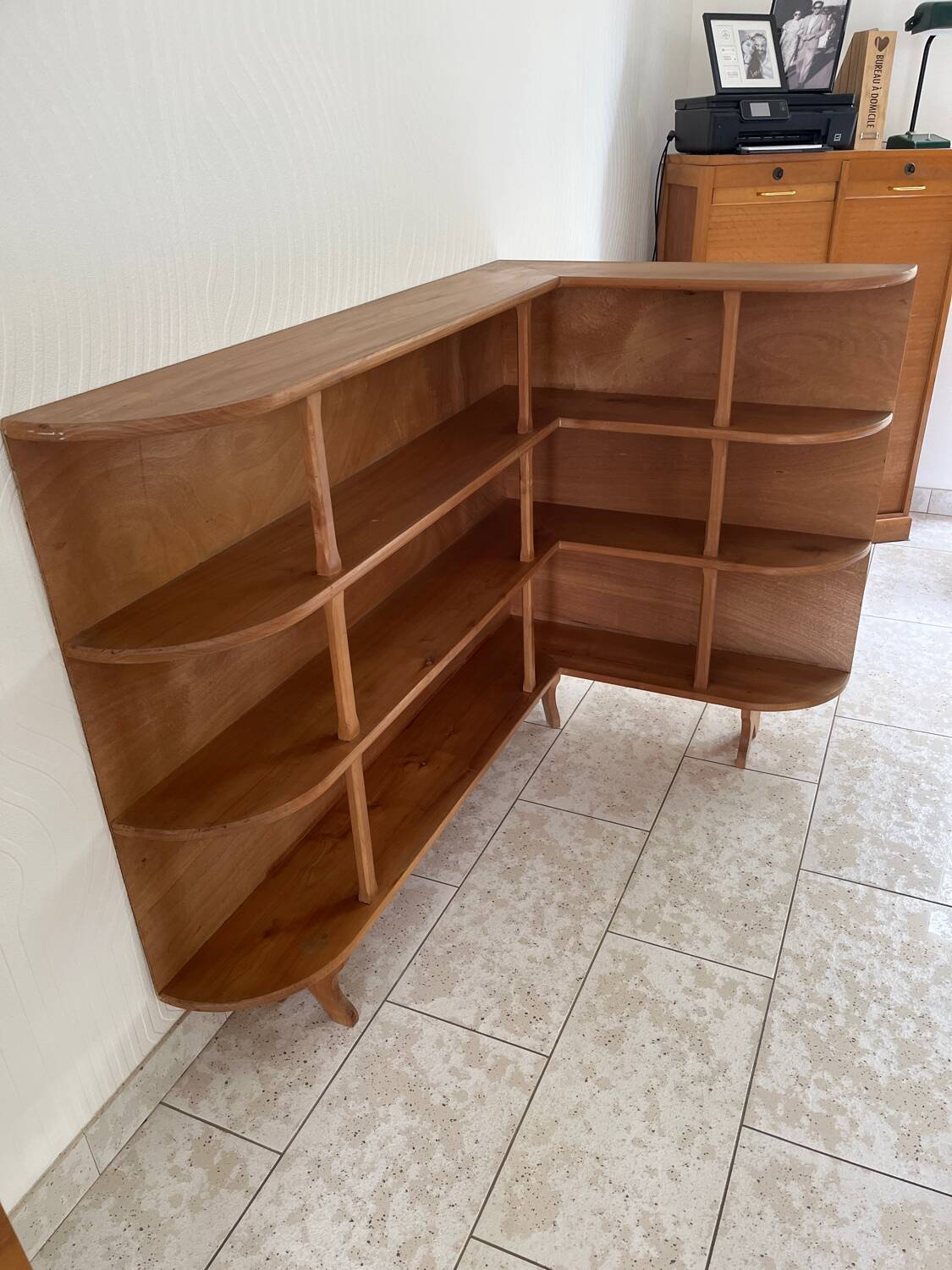 Corner bookcase shelf from the 60s ART DECO