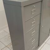 BAUCHE industrial furniture with 5 drawers and a door – vintage metal from the 1950s