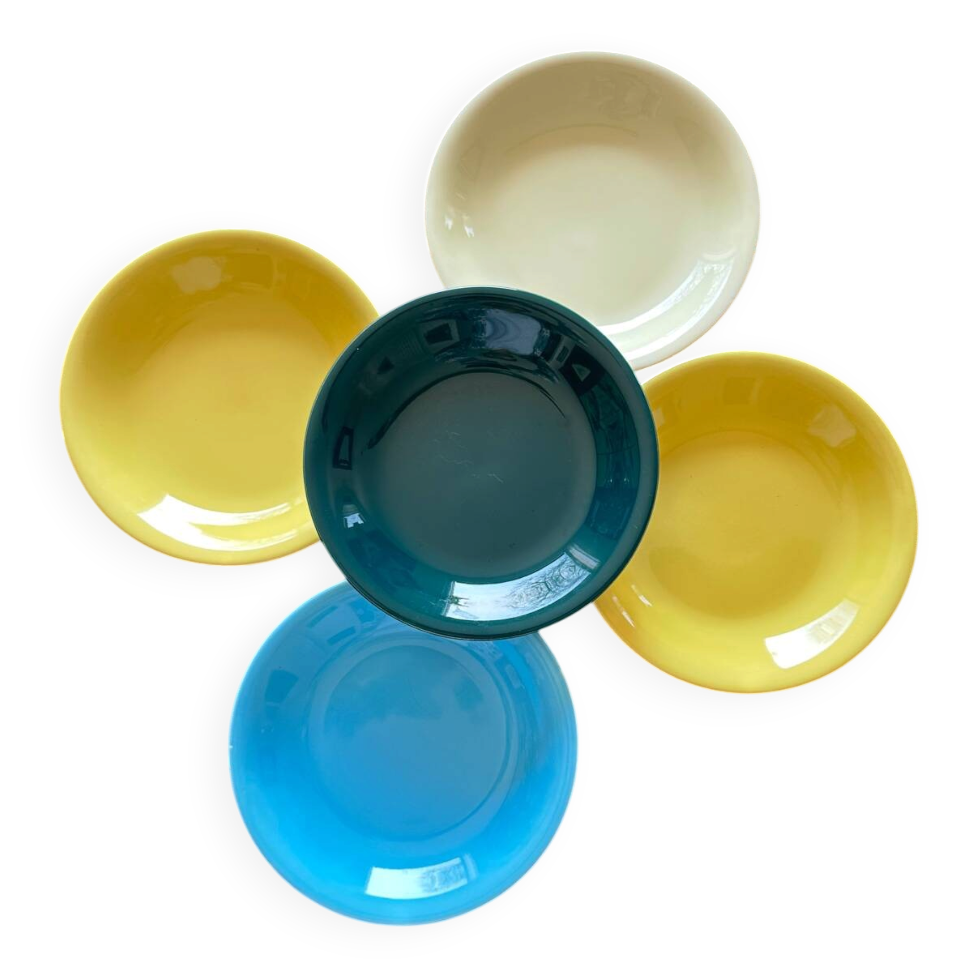 Assiettes salins colorés