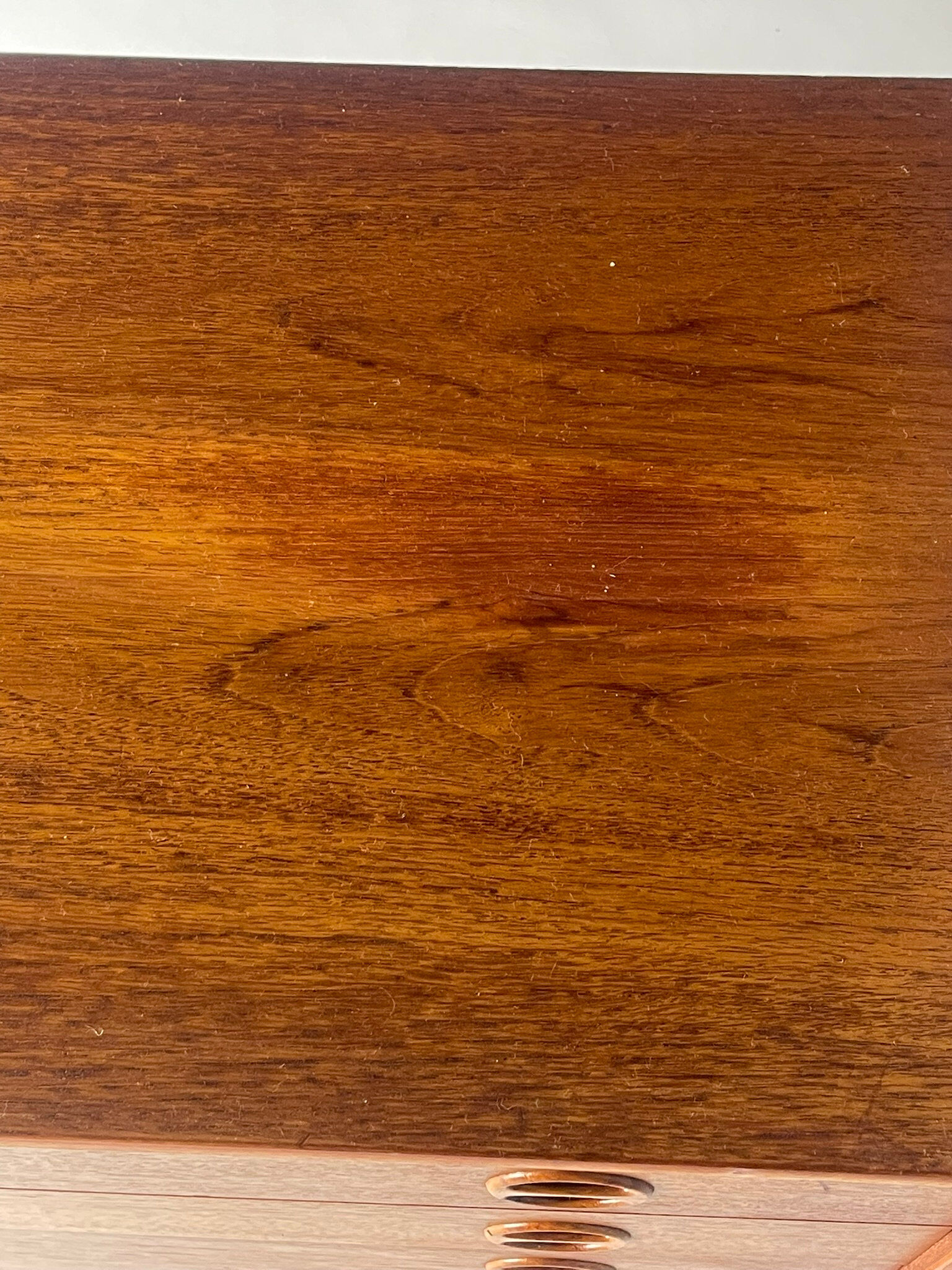 Scandinavian teak chest of drawers from the 1960s.