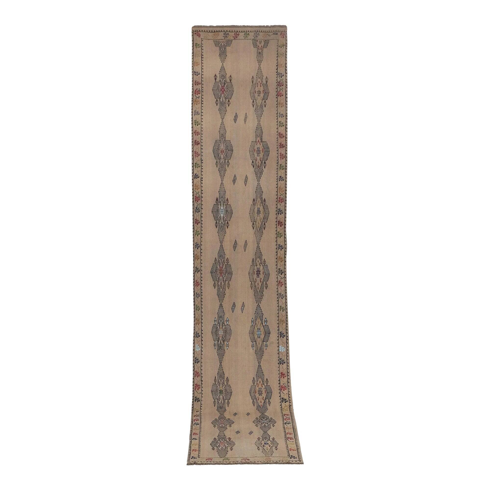 Tapis de couloir turc vintage 78x406 cm
