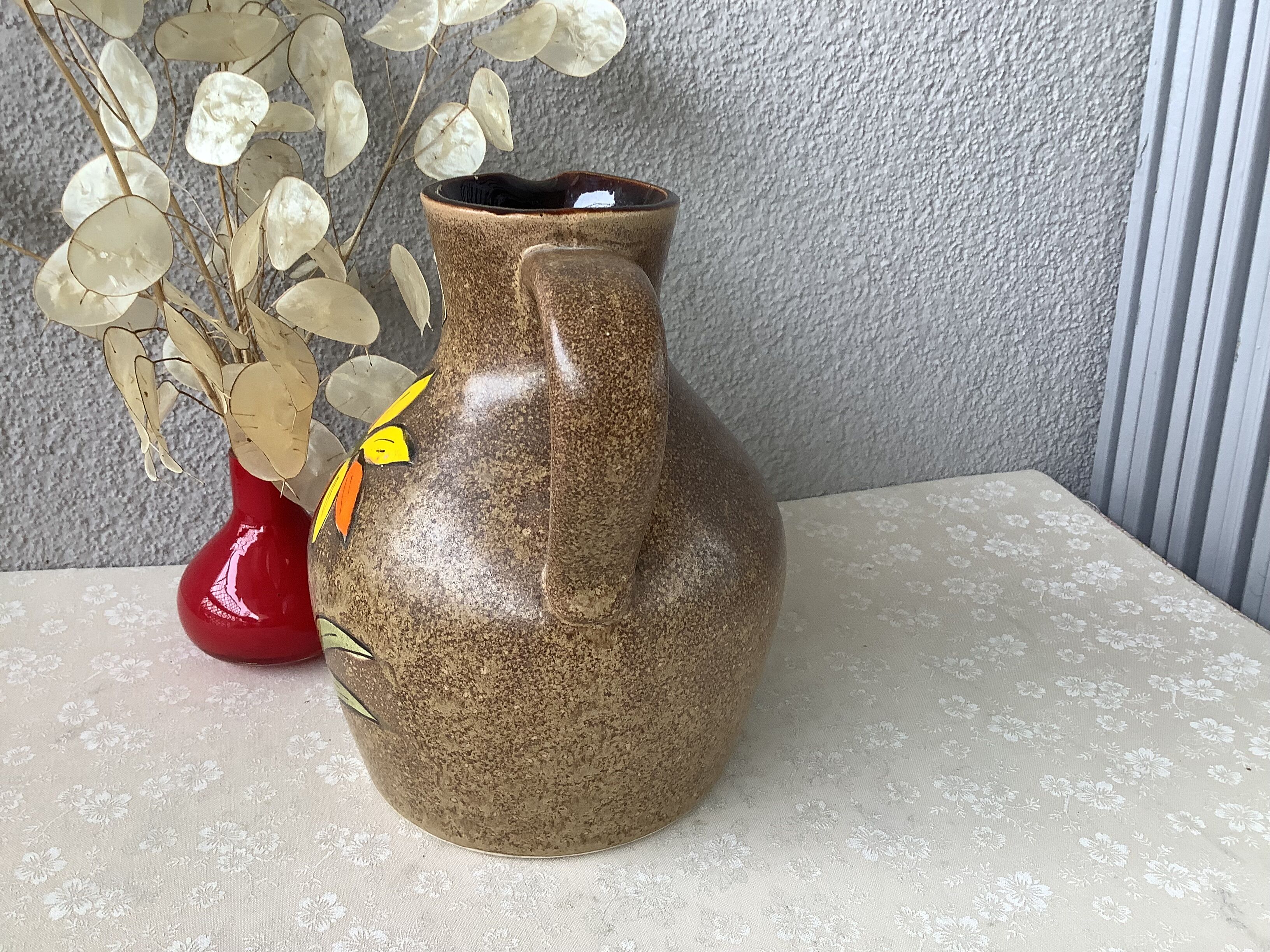 Pichet Poet Laval signed Jeanne - ceramic art