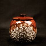 Red glazed stoneware candy dish by Louis Dage - circa 1920 - H 15 cm