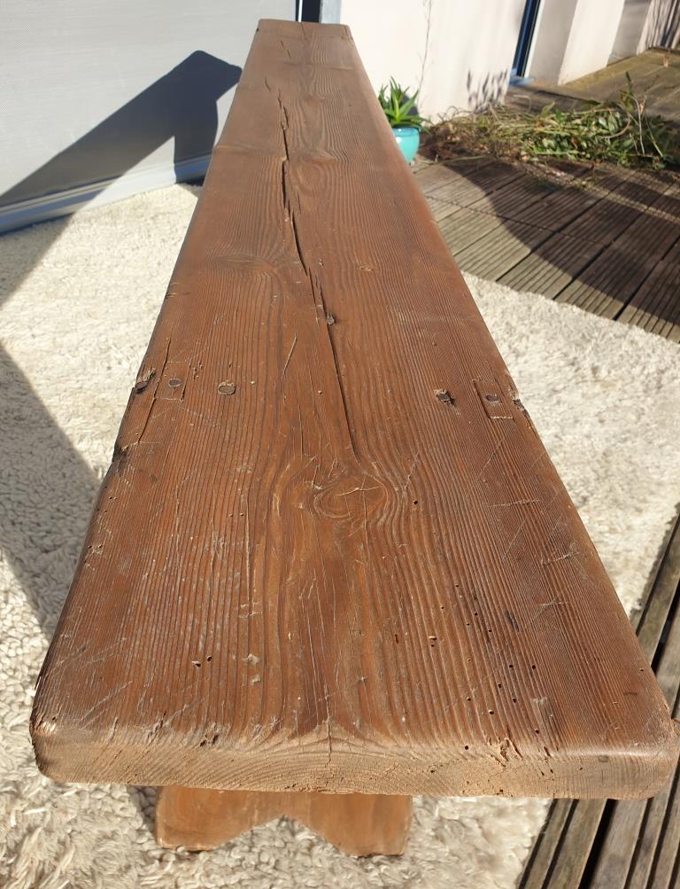 Vintage wooden bench L200